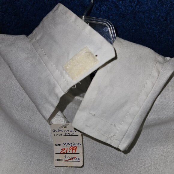 NWT Gibson Girl Blouse MED White Victorian Cosplay - Picture 4 of 15